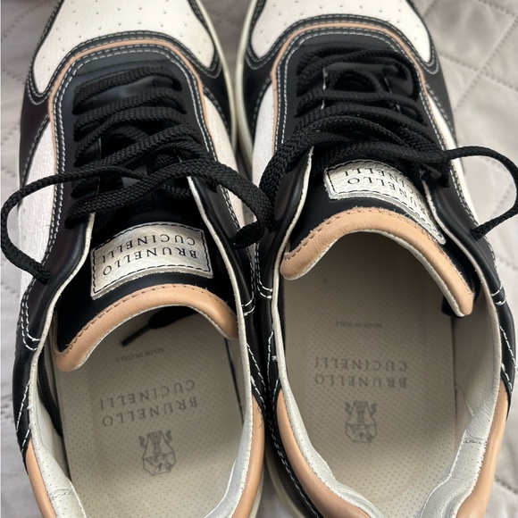 Brunello Cucinelli Black and Cream Sneakers - Picture 5 of 10